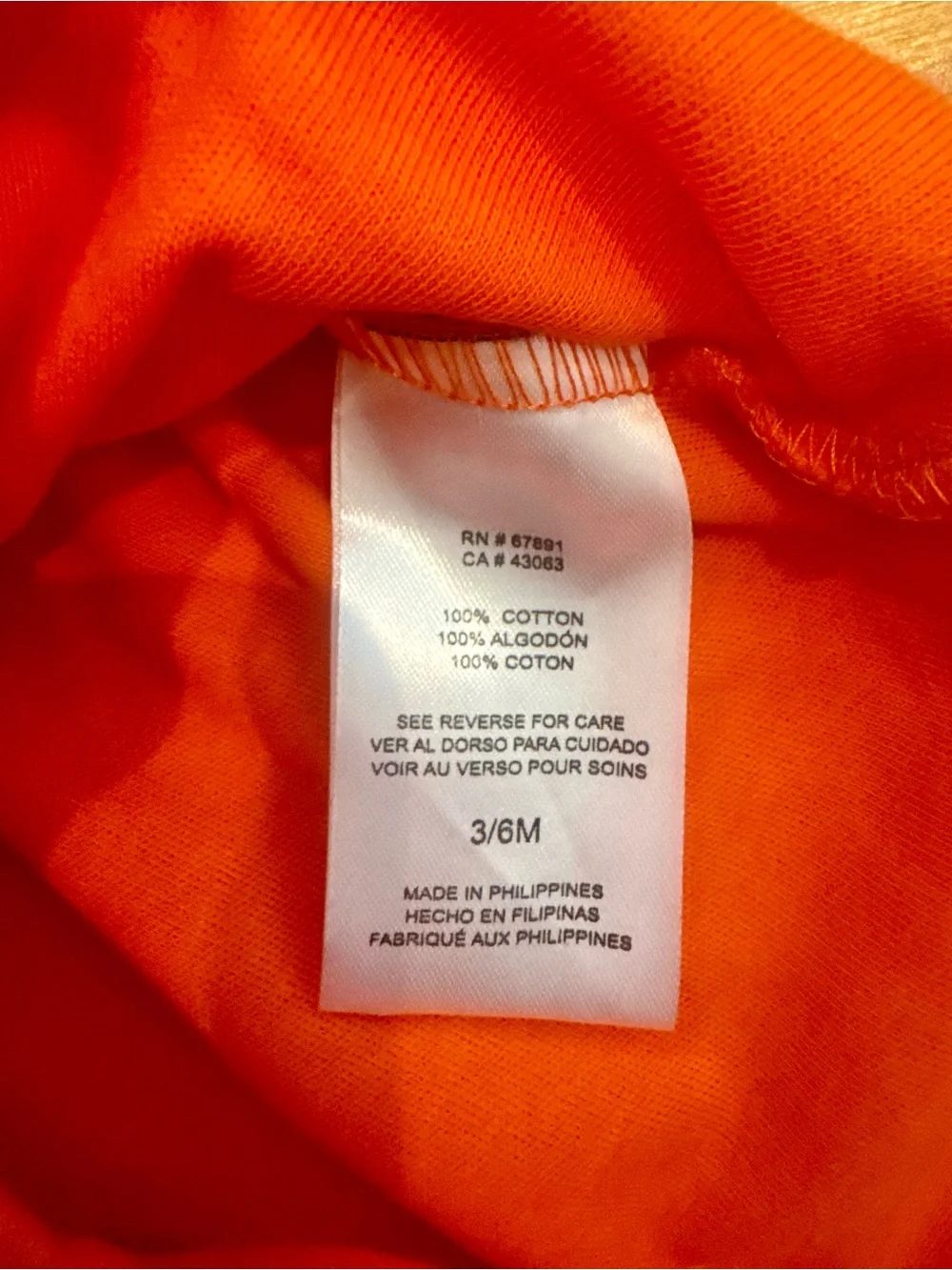 Clemson Orange & Purple Heart Paw Baby Onesie 3-6 month New Bodysuit 100% cotton